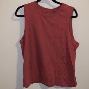 Orange muscle tank top